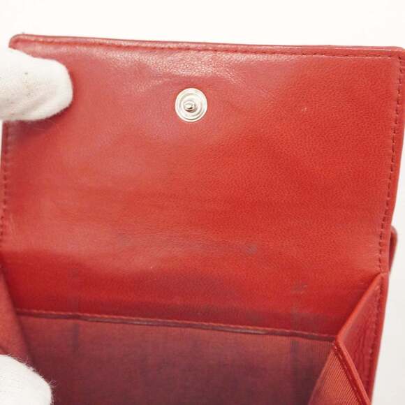 Chanel Matelasse Lambskin Wallet Red Women's - Picture 9 of 16